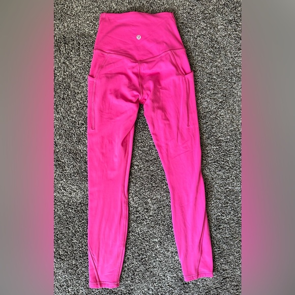 Lululemon Align High Rise Leggings Pants with Pockets 25" Size 2 in Sonic Pink - Picture 5 of 9